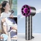 Portable Handheld Turbo Fan with Ice Cooling 100-Speed Rechargeable Personal Fan