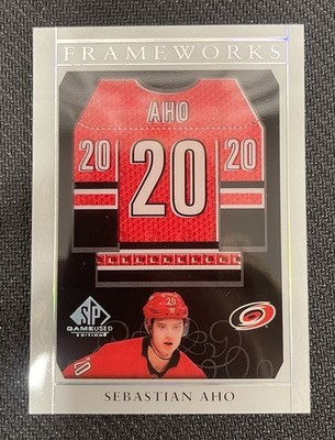 2020-21 UPPER DECK GAME USED SEBASTIAN AHO FRAMEWORKS