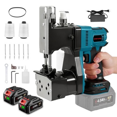 Cordless Bag Closing Machine with 2x4.0A Batteries, Brushless Motor, Battery ...
