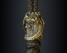 Paracord Cordón Cuentas Bronce Cuentas Cuchillo Cordón Cuentas Dijes - Smaug Dragon