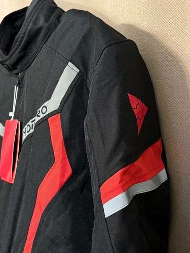 YORRO Men's Motorsport Motorcycle Reflective Armor Jacket Black/Red XL - Picture 6 of 8