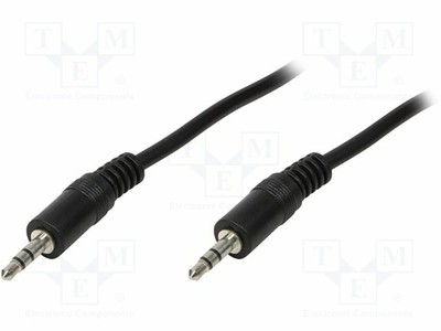 Cable Jack 3.5mm Male, Both Sides 200mm Black CA1048 O and Video Cable s