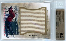 2009 SPORTKINGS BOX TOPPER 1/1 JACK NICKLAUS TOURNAMENT-USED PATCH BGS GEM 9.5