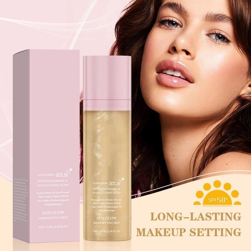 SPF 50 Makeup Mist - Water Resistant75ml Ea Sunscreen Setting Spray^ - Picture 2 of 11