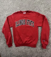 Vintage Illinois State Red CrewNeck Mens Sz XS Sweatshirt Redbirds