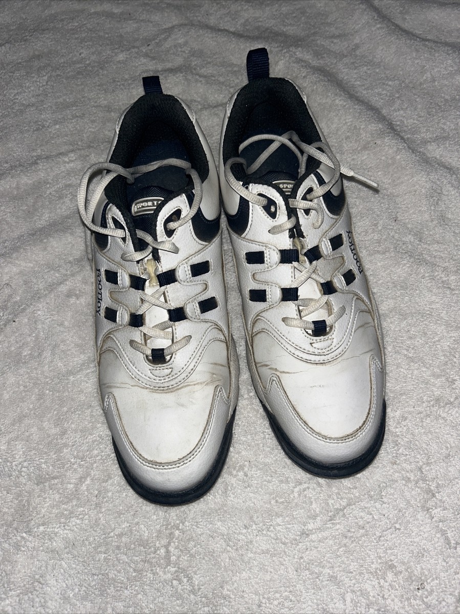 FJ FootJoy Men's Golf Shoes White/Navy Size 9 1/2M 45599 Soft