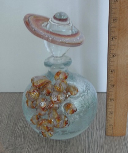 Michele Luzoro France Art Glass Perfume Bottle/Decanter Large & Stunning 1992 - Picture 10 of 10