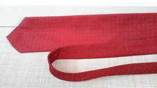 Men's Brooks Brothers 346 Red 100% Imported Silk Neck Tie Made in USA 58" EUC
