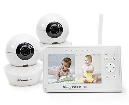 Baby Monitor, Babysense Split Screen, Video Baby Monitor with