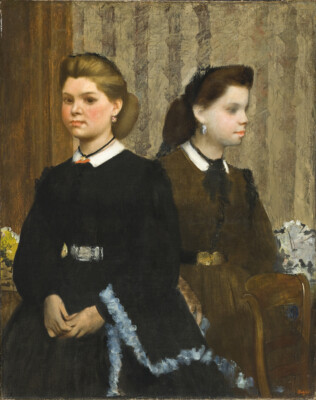Edgar Degas - The Bellelli Sisters Giclee Fine Art Print on Canvas Printing 48''
