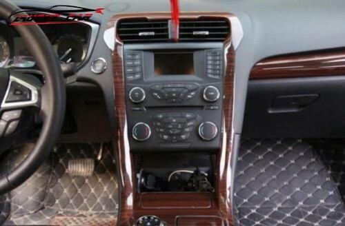 Central Console Navigation Panel Frame Wood Grain For Ford Mondeo Fusion 2017-18 - Picture 3 of 5