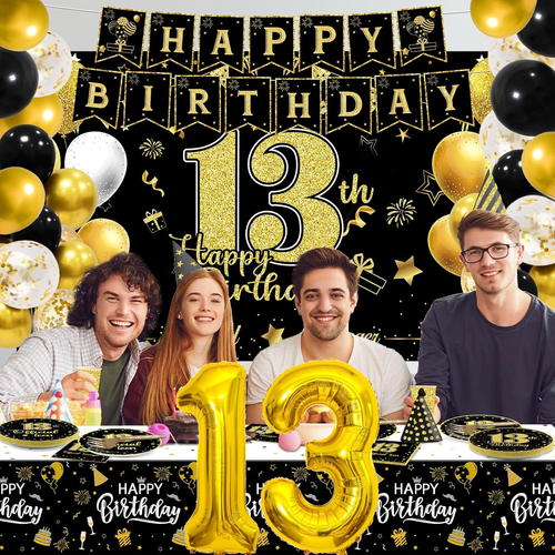 145 Pcs 13Th Birthday Party Supplies Set for 24 Guests Official Teenager 13Th Pa - Picture 5 of 7