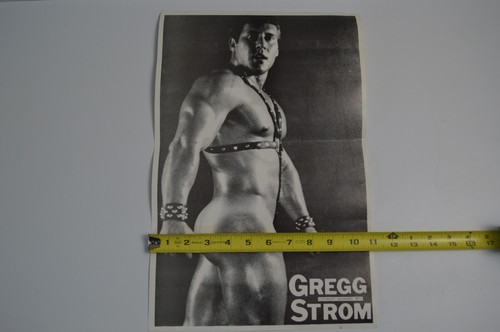 Póster artístico vintage Gregg Strom en blanco y negro desnudo interés gay 1989 culturista erótico - Imagen 12 de 13