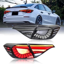 1 Pair LED Tail Lights for Honda Civic Sedan 2022-2025 Clear/White Rear Lights
