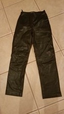 Vintage high waisted EUC Mix It Black Leather Pants lined 27" waist, 30" inseam