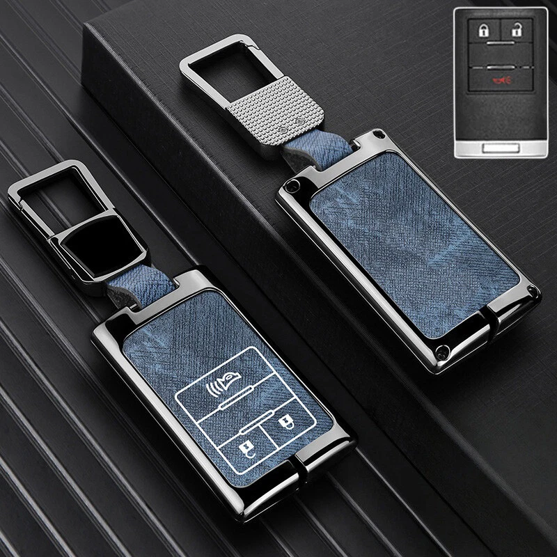 Zinc Alloy Leather Car Key Case Cover For Cadillac ESV EXT Escalade CTS STS ATS - Изображение 4 из 4