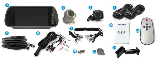 7" Rearview Monitor Caravan 2 Reversing Camera 4PIN Reverse Kit Trailer Cable - Picture 11 of 11