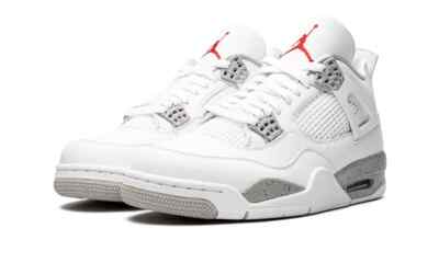 Jordan 4 Retro White Oreo CT8527-100 Gray Men's Size US 7-12