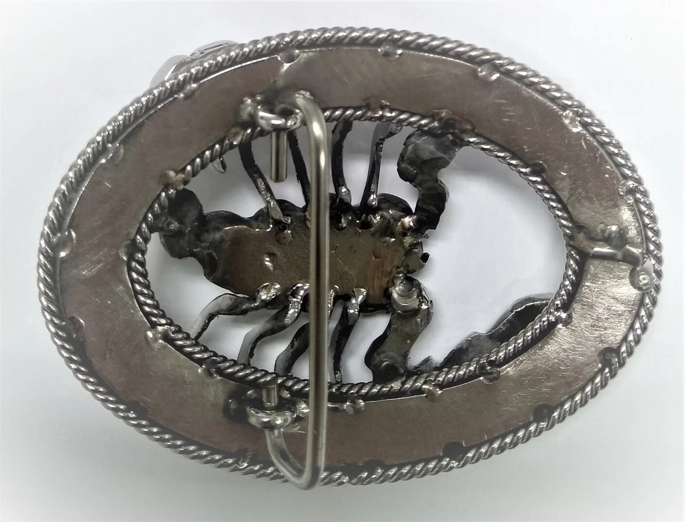 Cinturón con hebilla tailandesa para hombre el escorpión, acero inoxidable, único hecho a mano por tailandés Foto 2 de 2