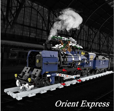 1052 Teile Technischer Orient Express Bahnhof Lok Zug Eisenbahn Gleis