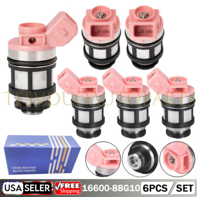 6x Fuel Injectors 16600-88G10 For Nissan D21 Pickup Pathfinder Quest 3.0L JS20-1