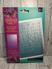 Crafter's Companion Masquerade Ball Distressed Chand 5" x 7" 3D Embossing Folder