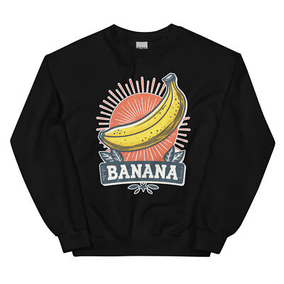 Banana Fruits Vegetables Fresh Food Groceries Crewneck Sweatshirt