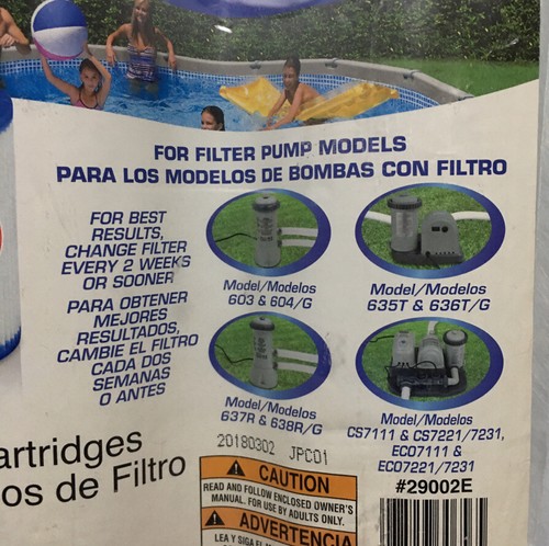 Intex Summer Waves Coleman TYPE A or C Pool Filter Cartridge Intex A/C (2 PACK) - Picture 7 of 11