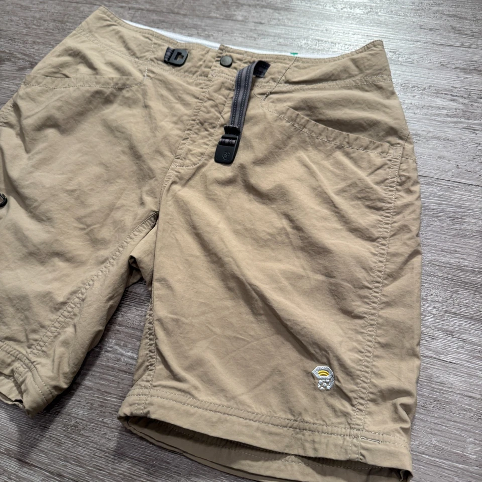 Pantalones Cortos Mountain Hardwear Para Mujer 8 Beige Senderismo 8 Cinturón Camping Cremallera Convertible Foto 2 de 4