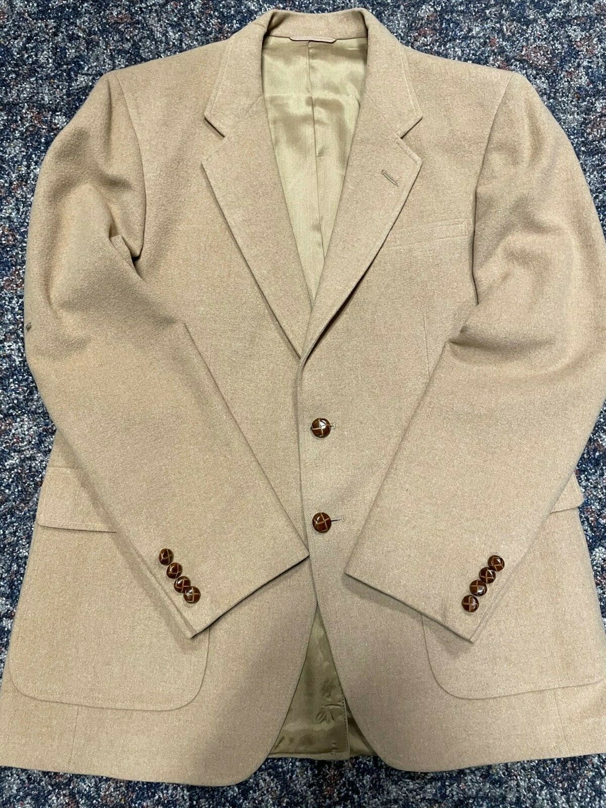 Vintage Mongolian Camel Hair Men's Tan Sport Coat 2 B… Gem