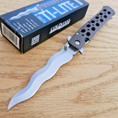 Cold Steel Ti-Lite Kris Liner Folding Knife 4" AUS 10A Steel Blade Zy-Ex Handle