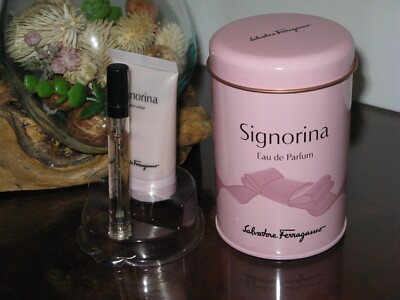Salvatore Ferragamo Signorina Mini Kit-Lotion/Perfume-TRAVEL SIZE-30ml /5ml(NIB)