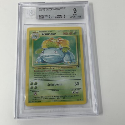 2002 Pokemon Venusaur Holo Legendary Collection 18/110 BGS 9 PSA