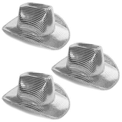 MIRRORBALL COWBOYHUT TEXAN DISCO BALL WILD WEST COWGIRL KOSTÜM DAMEN PAKET