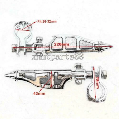 Abrazaderas de montaje de reposapiés negras de 1"-1-1/4" para Suzuki Intruder 1500 VL1500 Foto 2 de 4