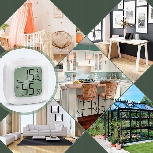 Raum MINI Thermometer Klein Hygrometer mit Magnet stehend Wand Kleber + Batterie - Bild 2 von 17