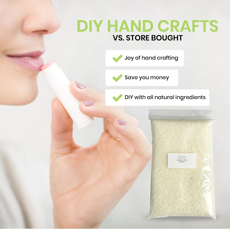 Cuentas de pastillas de cera de abejas blancas 100 % puras y naturales hechas en EE. UU. a granel de 4 oz a 23 lb Foto 3 de 4