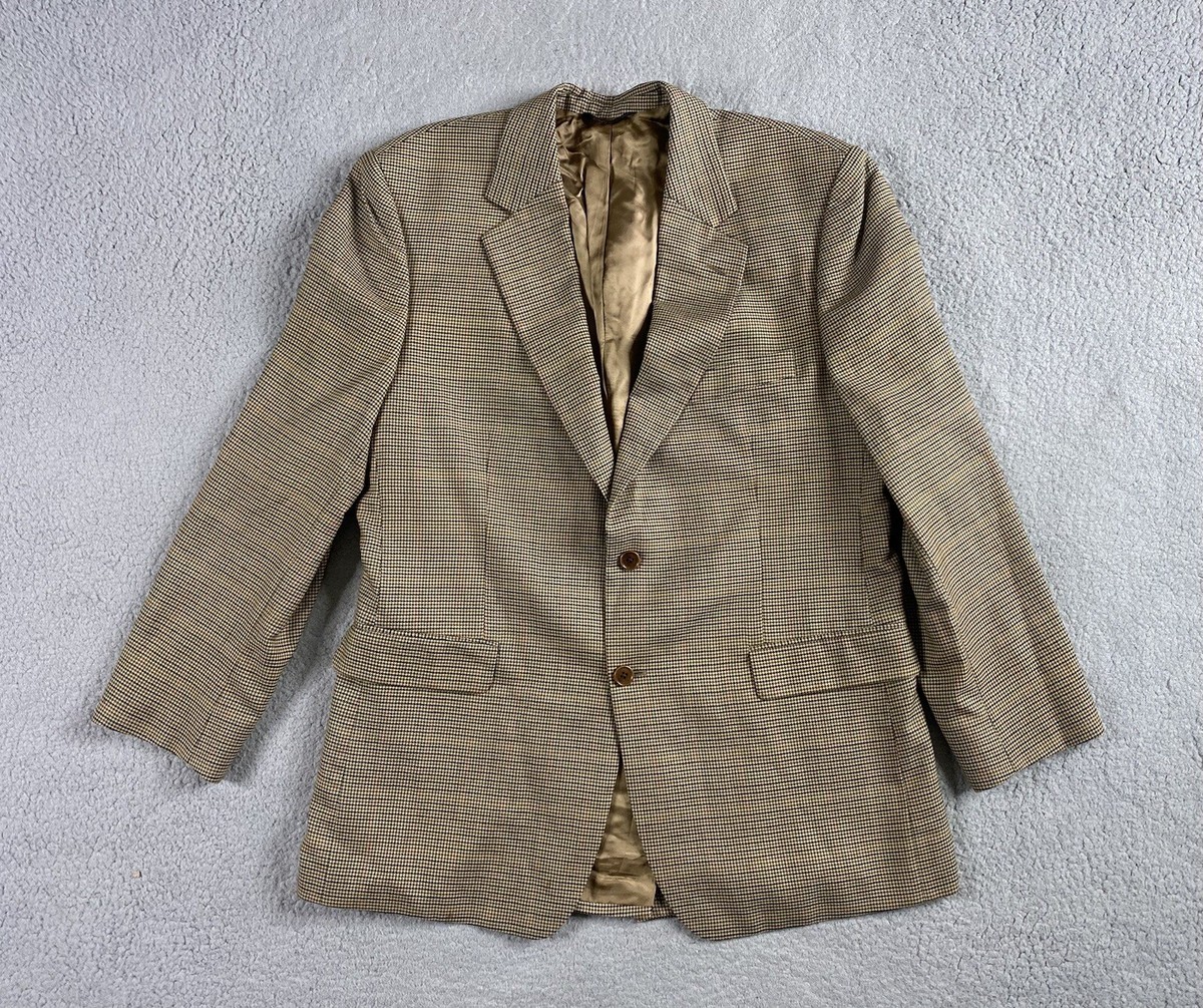 Brooks Brothers Suit Jacket 46 Long Brown Houndstooth 346 Brooks Brothers Suit Jacket 46 Long Brown Houndstooth 346