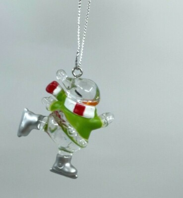 Christmas Tree Pendant Crystal Snowman with name Layla