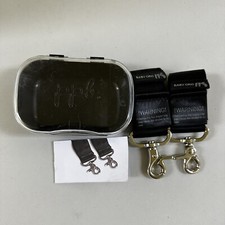 PPB Petunia Pickle Bottom Valet Stroller Accessory Clips in Case Black Silver