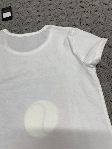 Sketchers Sport Tennis The Court Is Calling Girls Size Small White T Shirt Logo - Picture 9 of 11