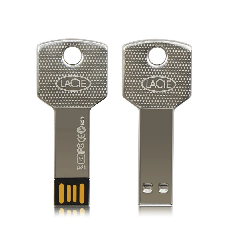 Metal Key shape Lacie Iamakey Waterproof USB Flash Drive, 32GB 64GB Pen Drive