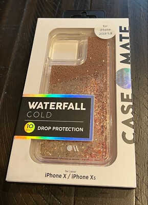 NEW Case-Mate Waterfall Series Case for iPhone 11 Pro / X / XS 5.8'' - Gold