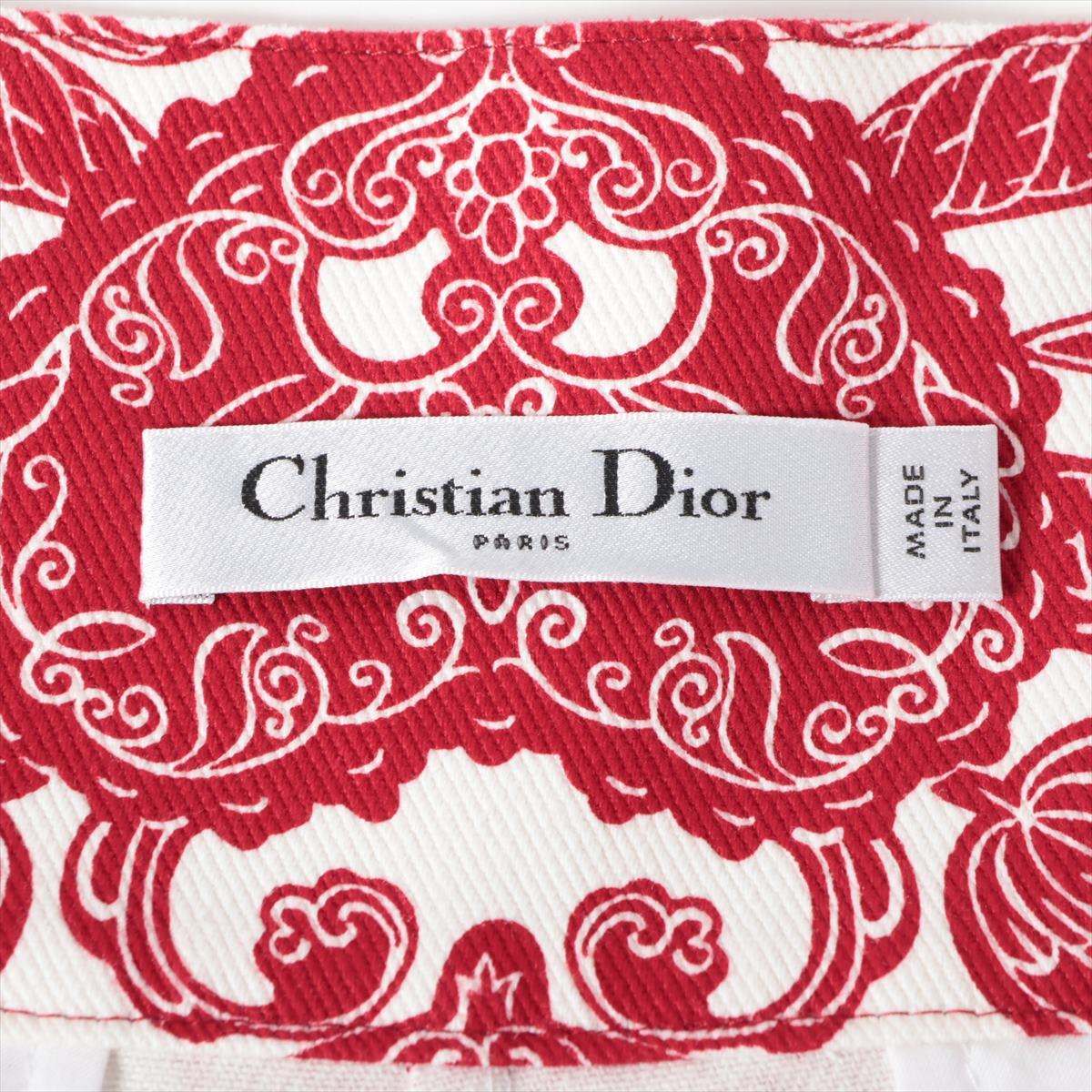 Christian Dior Cotton Short pants I40 Ladies' Red x white