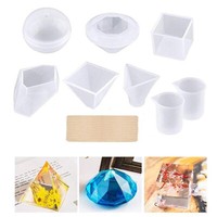6 StüCk Resin GießHarz Silikonform Formen GießForm Diy Harz Schmuck AnhäNger*