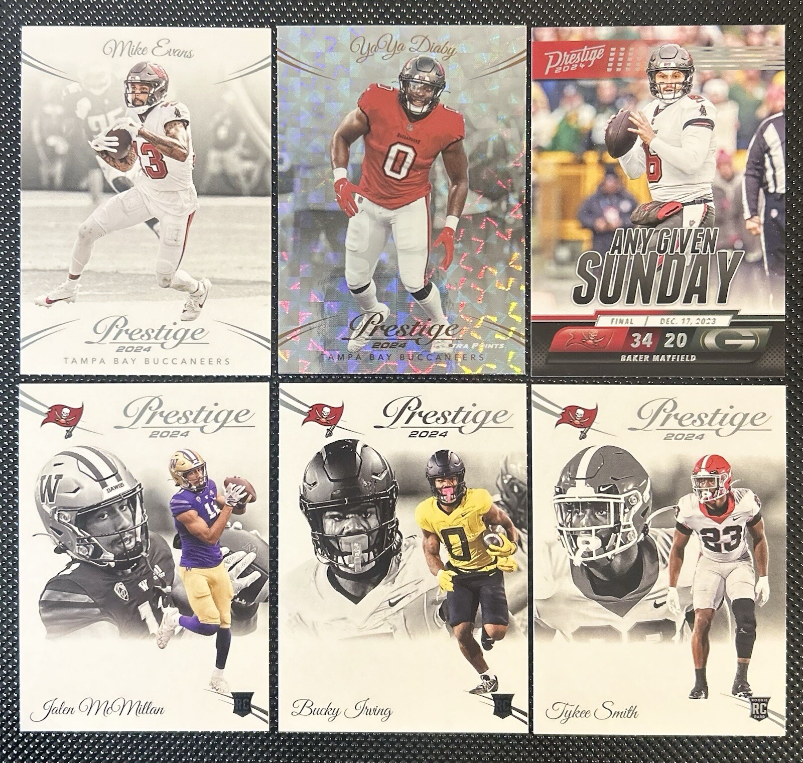 2024 Panini Prestige Football 17 Card Buccaneers Lot - Inserts, RC’s, Parallels