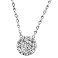 Goldmaid Damen Collier 925 Sterlingsilber Rund Mit 19 Zirkonia Weiss Neu