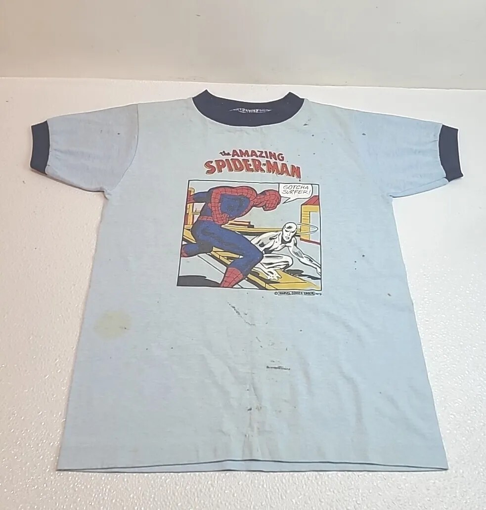 70s the AMAZING SPIDER-MAN VINTAGE Tシャツ Amazon.com: Marvel The Amazing Spider-Man Vintage Comic