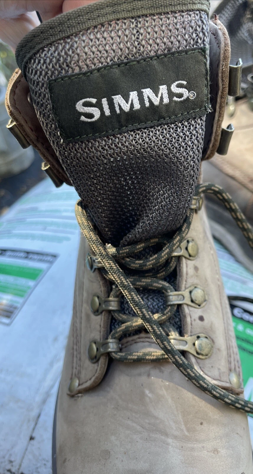 Simms Freestone Mens 8 Fly Fishing Wading Boots Ankle Shoes Felt Sole Lace