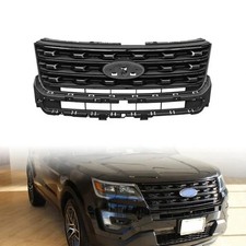 Front Bumper Grill Grille Black Glossy For Ford Explorer 2016 2017 Front Bumper Grill Grille Black Glossy For Ford Explorer 2016 2017